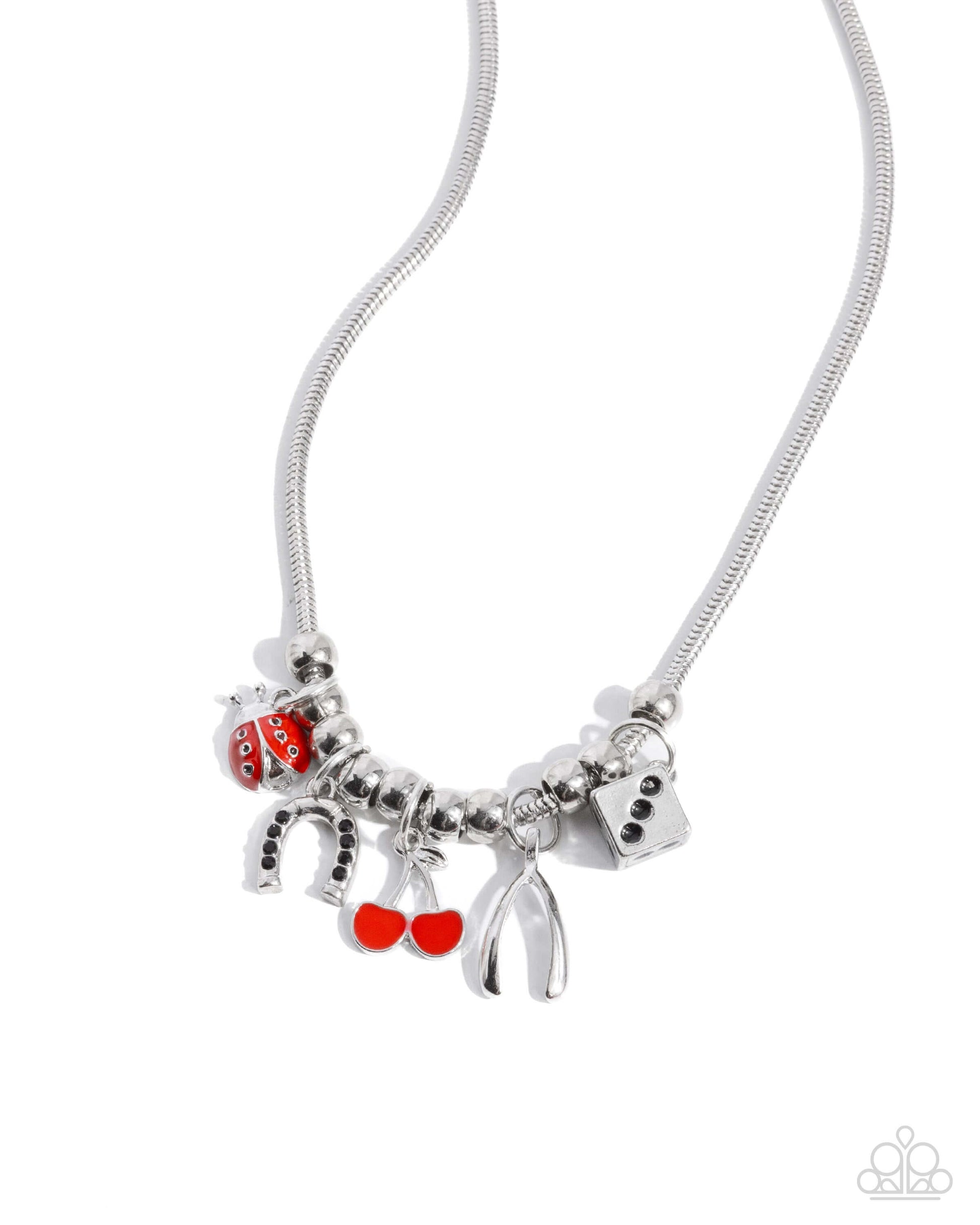 As Luck Would Have It - Black Paparazzi Charm Necklace $5 Jewelry with Janet Morgan Necklace
