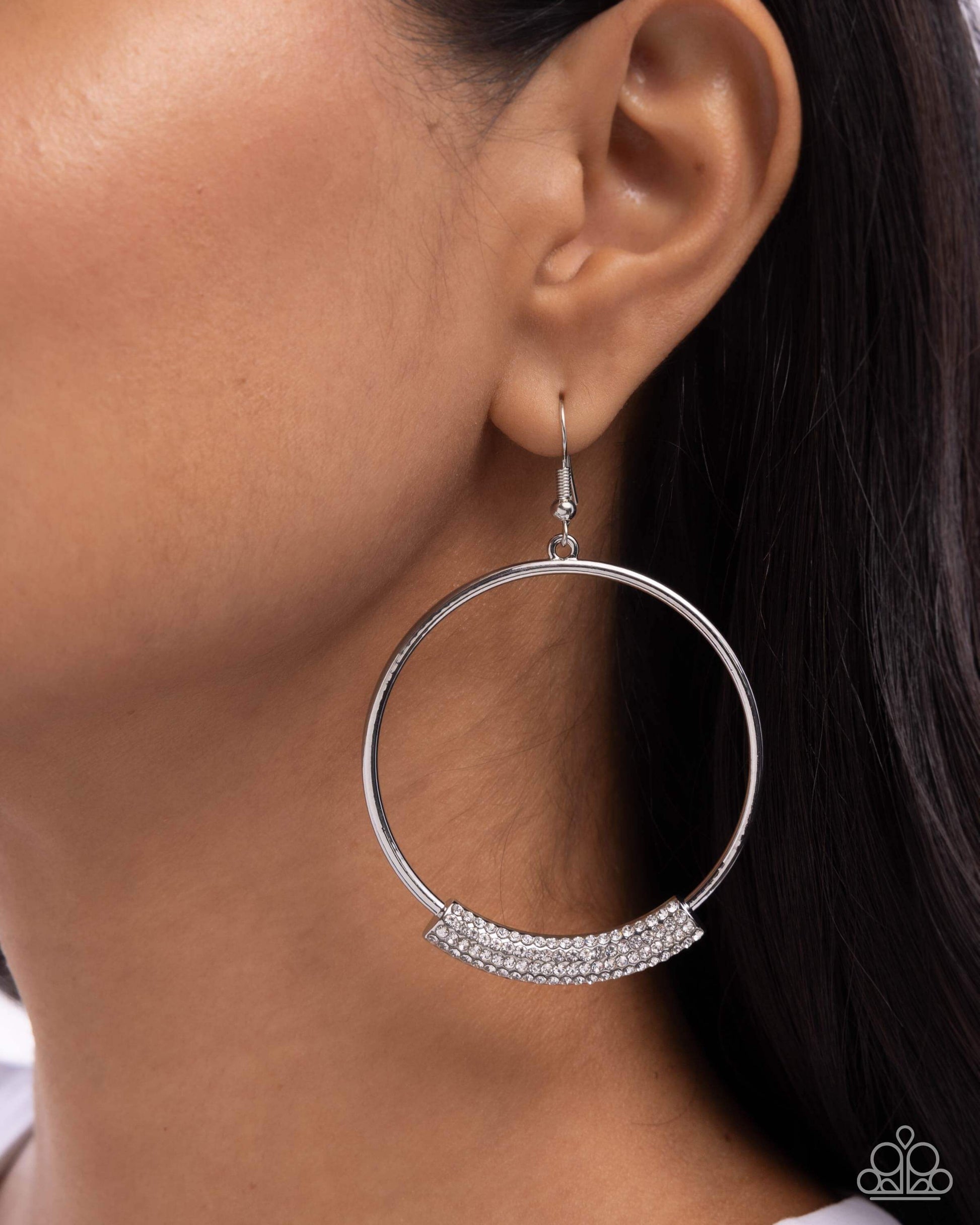 Sassy Story - White Paparazzi Earrings Accessories,earrings