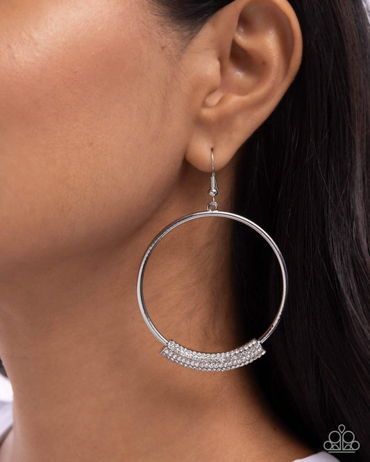 Sassy Story - White Paparazzi Earrings Accessories,earrings