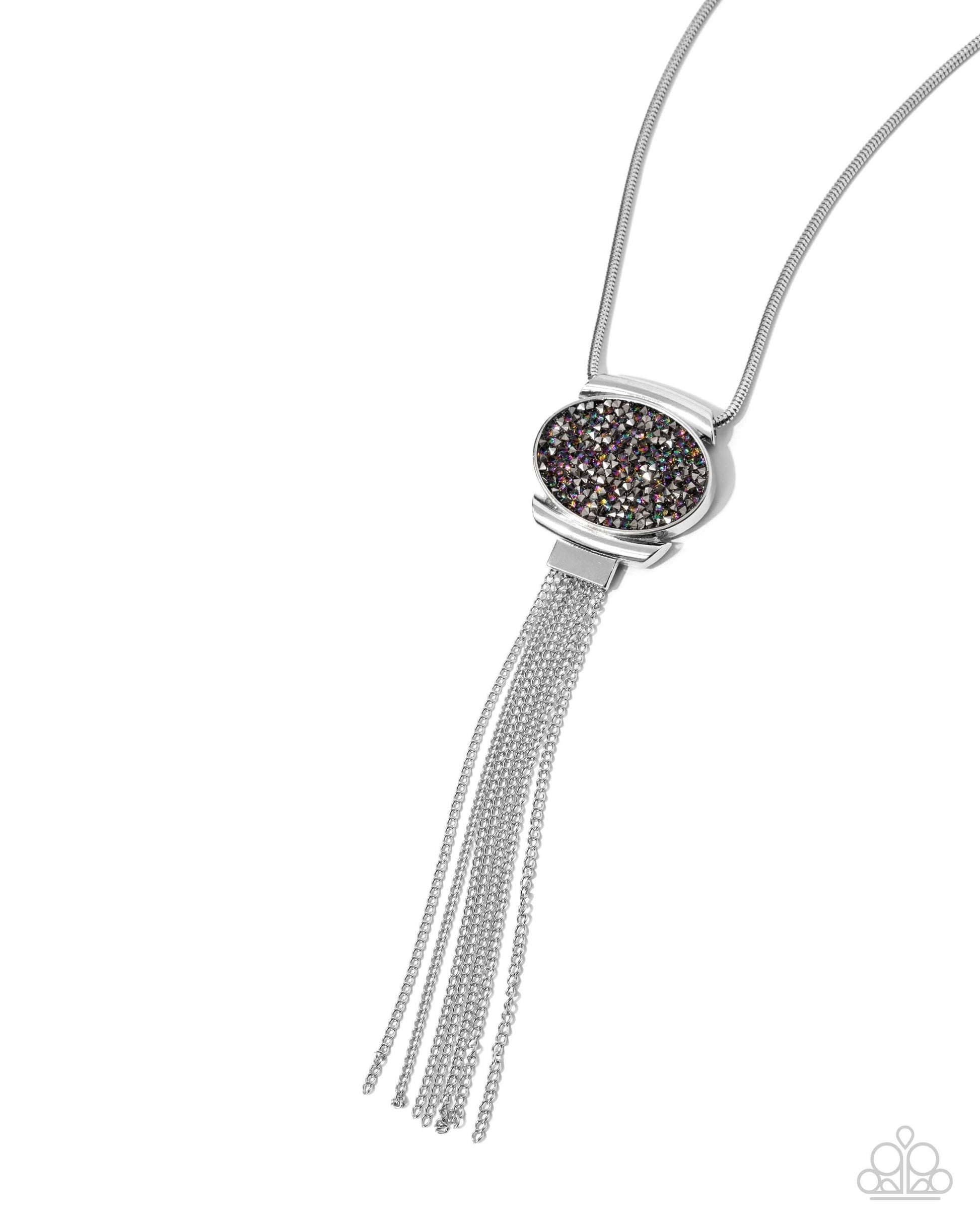 Chained Complication - Silver Paparazzi Necklace $5 Jewelry with Janet Morgan Necklaces