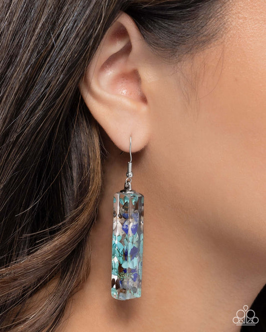 Natural Nightlife - Multi Paparazzi Earrings Accessories,Blue,earrings,Multicolor,Tigers Eye,Turquoise
