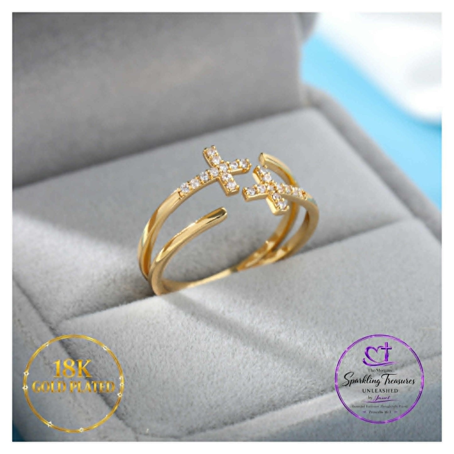 “Faithful Grace” Open Cross Ring