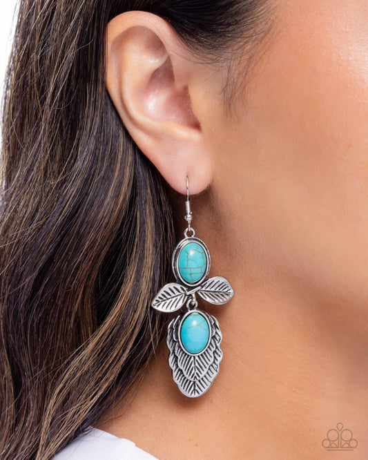 Blooming Bevy - Blue Paparazzi Earrings Accessories,Blue,earrings,Turquoise