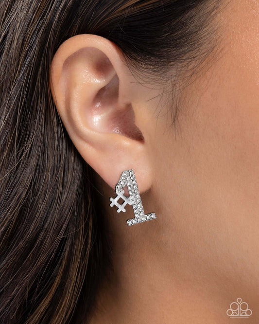 Were Number One, You're Number Two - White Paparazzi Heart Earrings $5 Jewelry with Janet Morgan Earrings