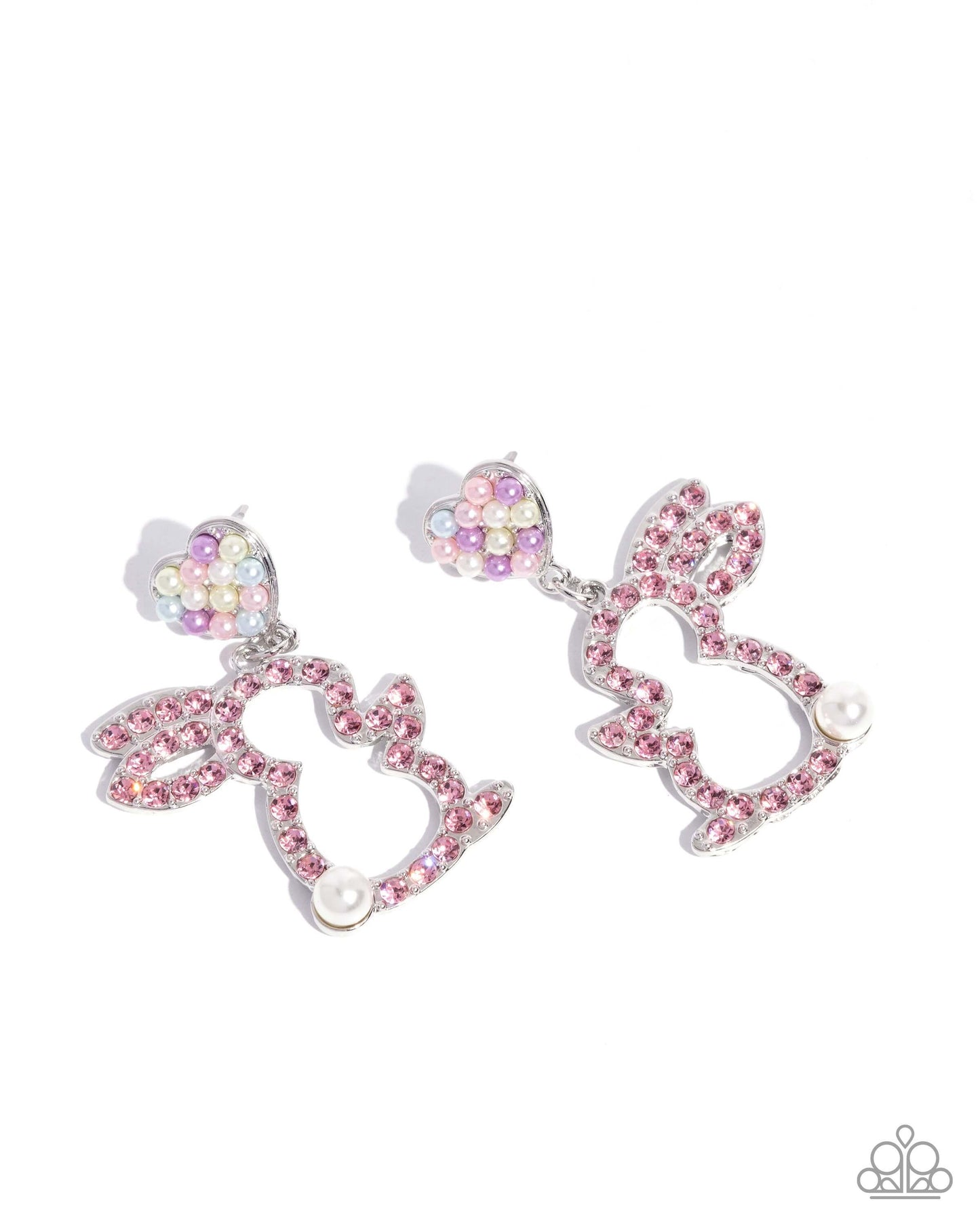 Easter Element - Multi Paparazzi Bunny Earrings Accessories,earrings,Multicolor,Pink,Seasonal Easter