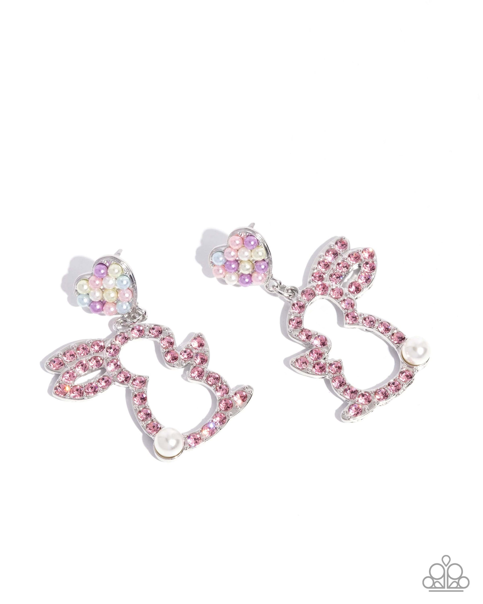 Easter Element - Multi Paparazzi Bunny Earrings Accessories,earrings,Multicolor,Pink,Seasonal Easter