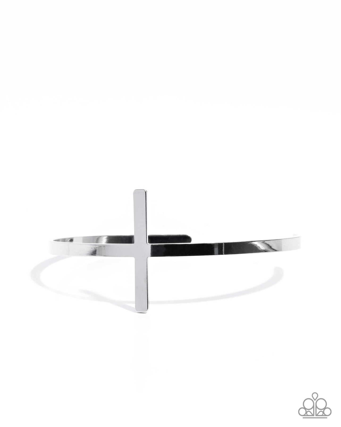 Holy Headline - Silver Paparazzi Cross Bracelet Accessories,Bracelet,Cross,Faith,Silver