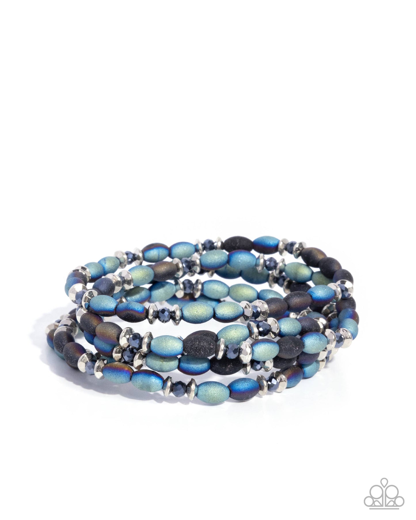 Final Impression - Black Paparazzi Ombre Stretchy Bracelet