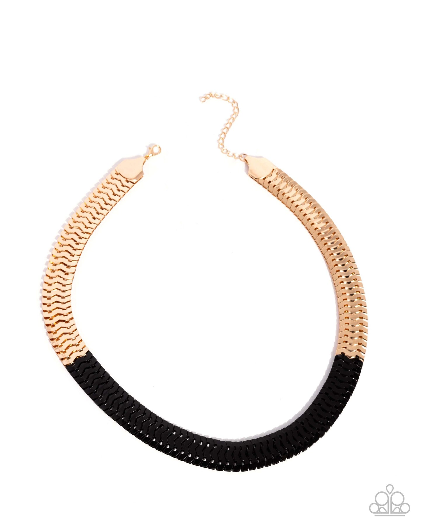 Painted Paradox - Black Paparazzi Necklace Accessories,Black,Gold,Necklace,Short Necklace