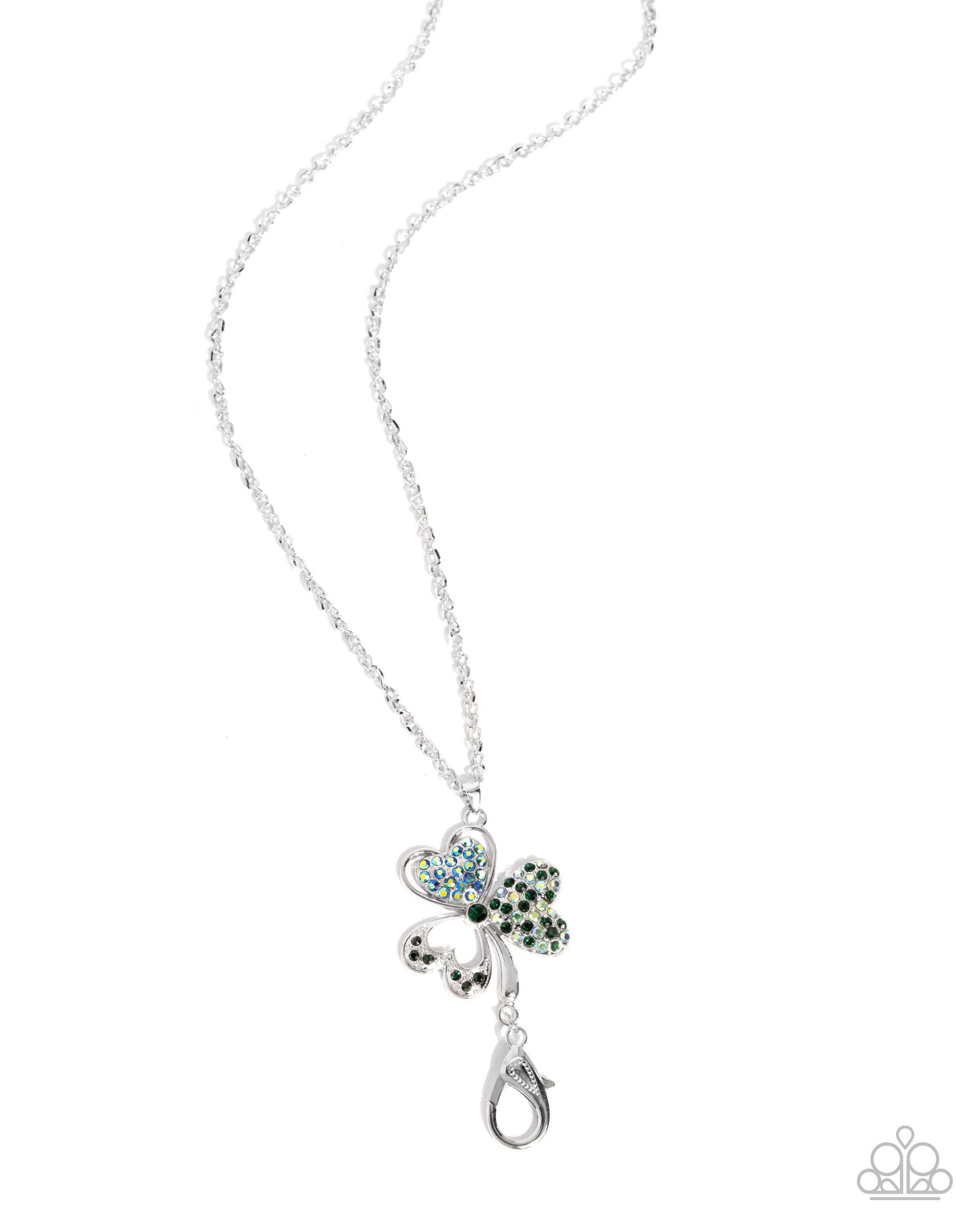 Opportune Opulence - Green Paparazzi Clover Necklace Accessories,Lanyard,Long Necklace,Multicolor,Necklace,Seasonal