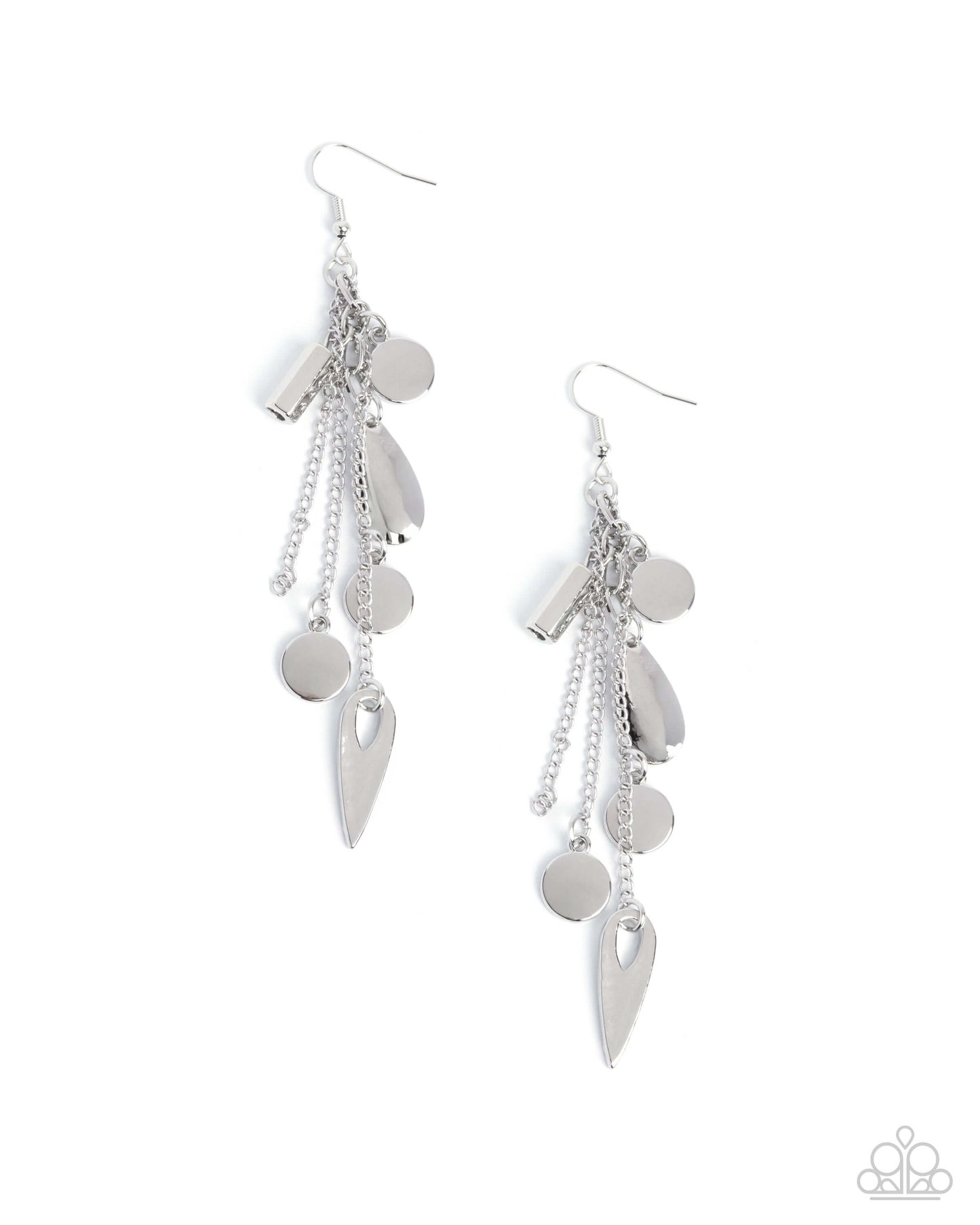 Valid Vanity - Silver Paparazzi Earrings Accessories,Charms,earrings,Silver