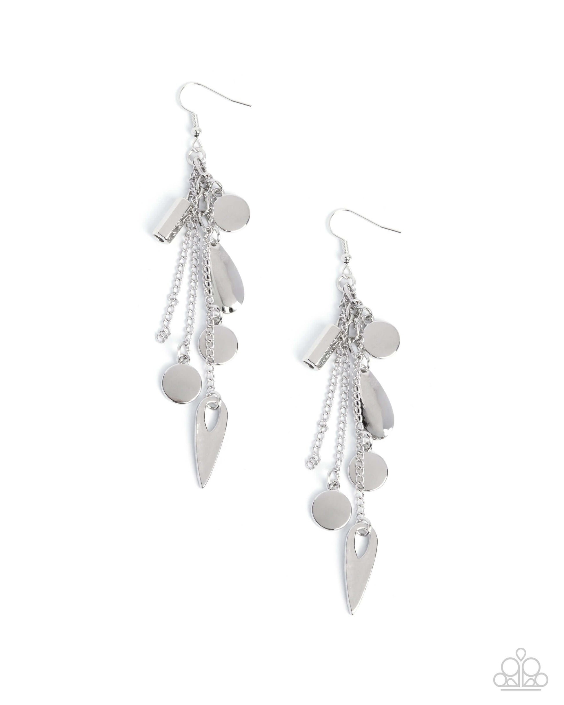 Valid Vanity - Silver Paparazzi Earrings Accessories,Charms,earrings,Silver