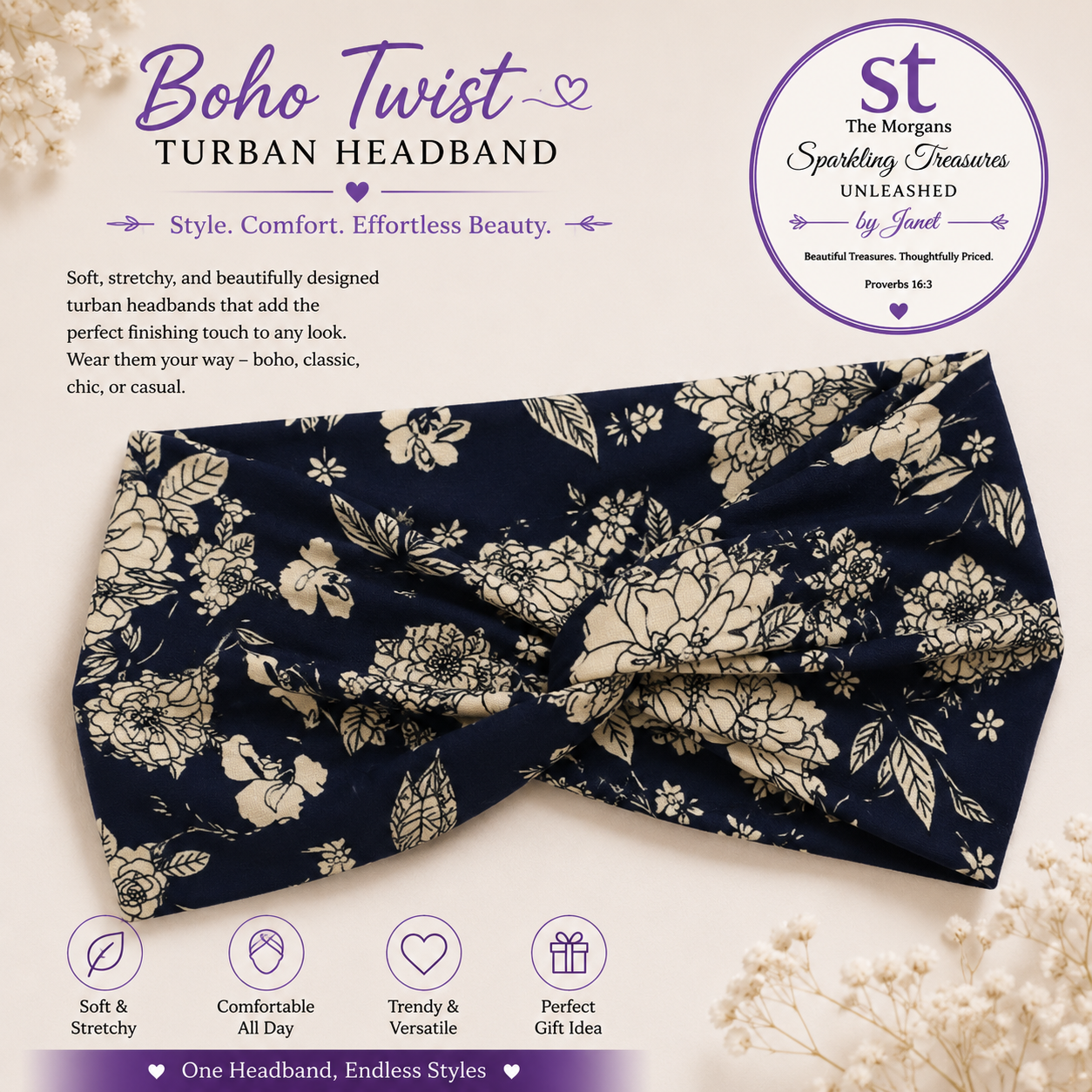Blush Bloom™ Turban Headbands