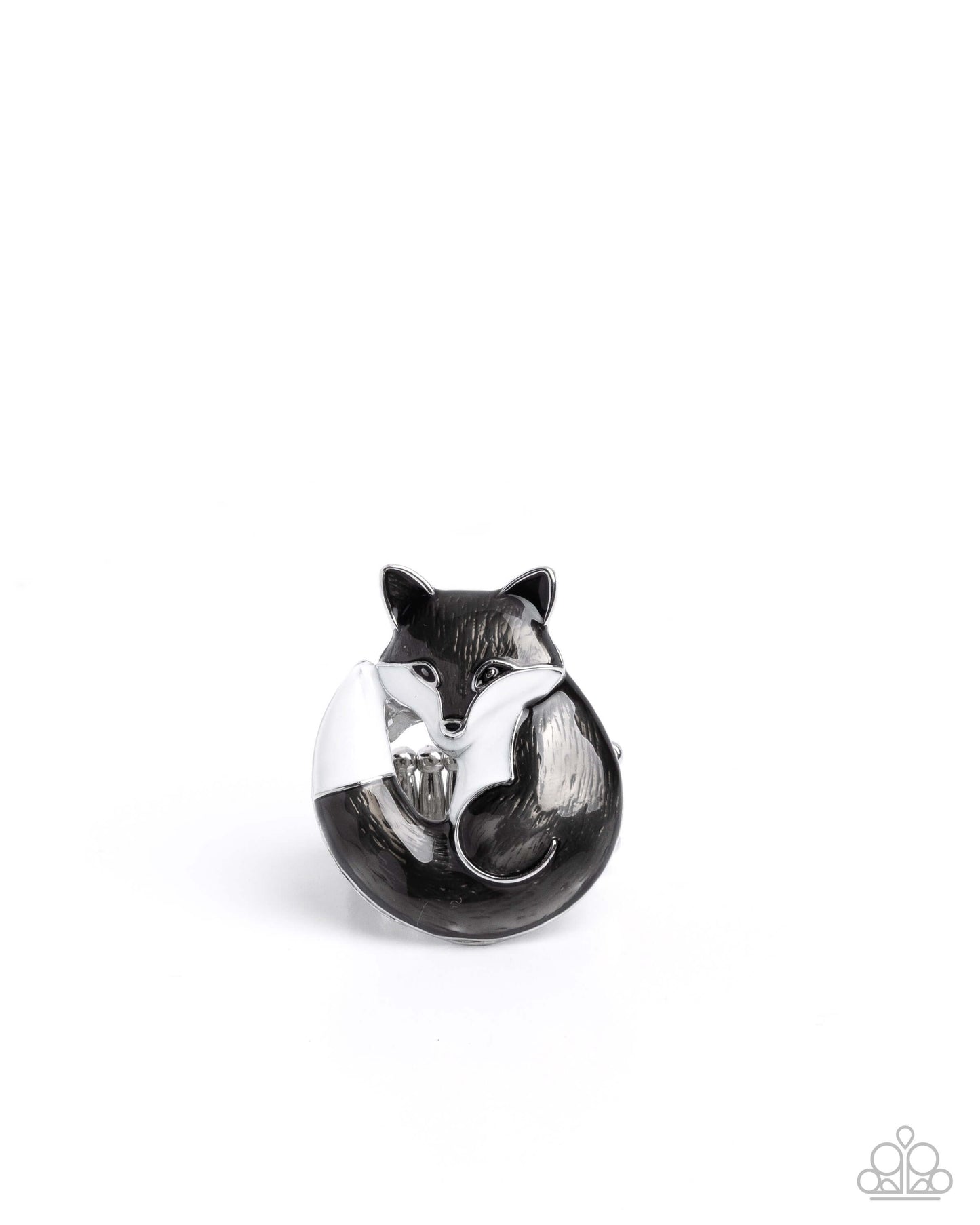 Fateful Fox - Silver Paparazzi Ring Accessories,Animal Print,Ring