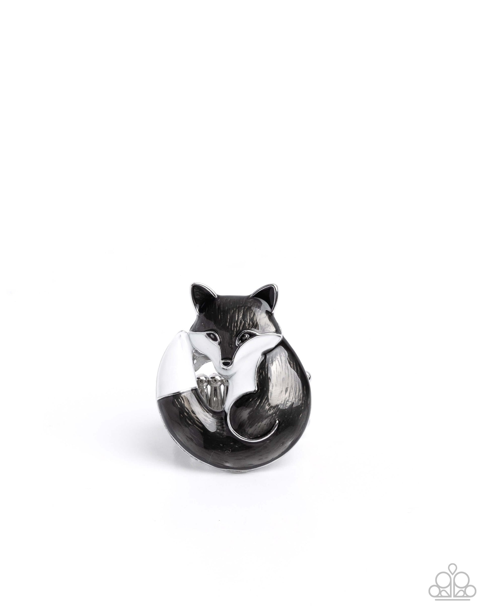 Fateful Fox - Silver Paparazzi Ring Accessories,Animal Print,Ring