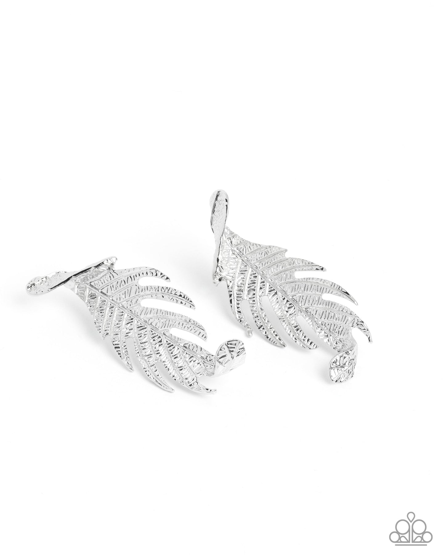 Leafy Lure - Silver Paparazzi Earrings