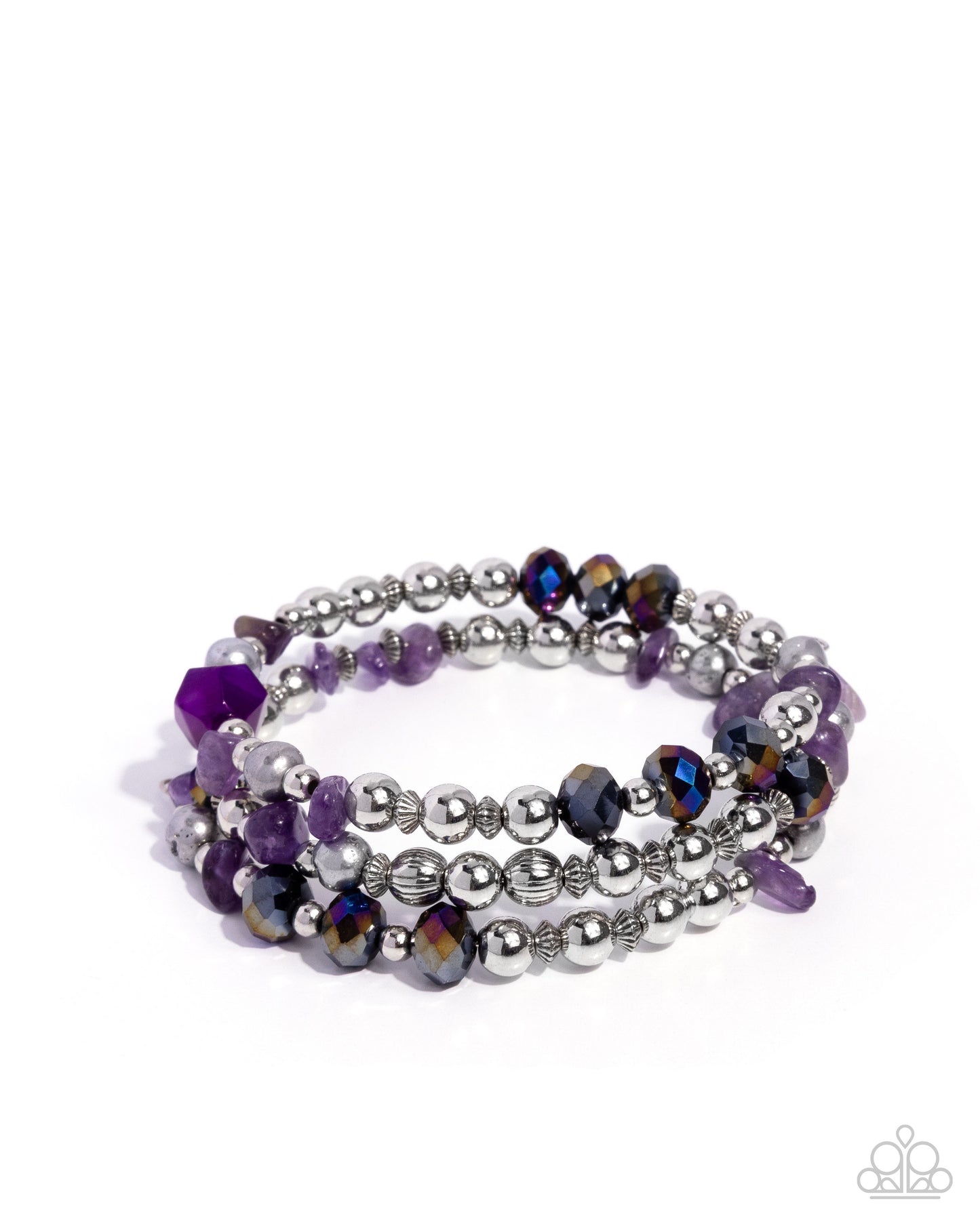 PREORDER ~ Fresh Fantasy Paparazzi Infinity Wrap Bracelet Accessories,amethyst stones,Bracelet,Coil Bracelet,Infinity Wrap,purple