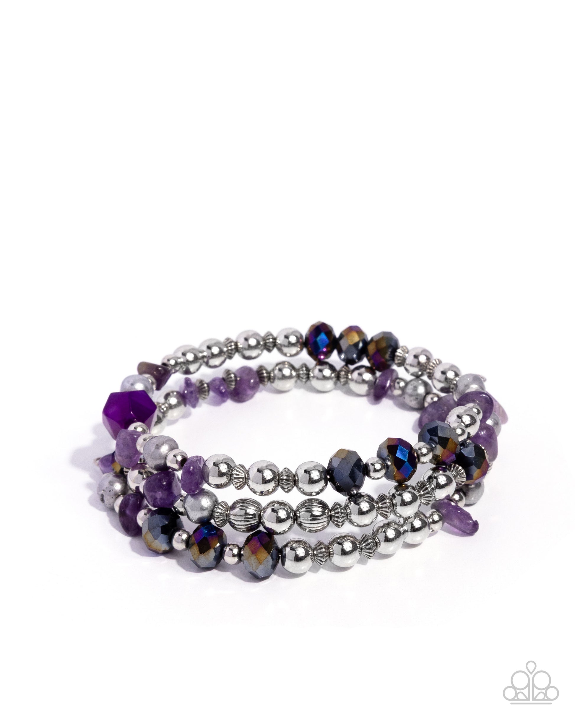 PREORDER ~ Fresh Fantasy Paparazzi Infinity Wrap Bracelet Accessories,amethyst stones,Bracelet,Coil Bracelet,Infinity Wrap,purple