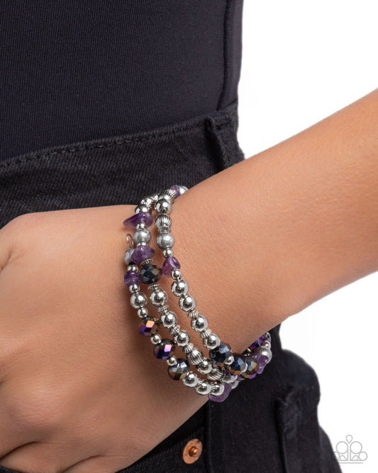PREORDER ~ Fresh Fantasy Paparazzi Infinity Wrap Bracelet Accessories,amethyst stones,Bracelet,Coil Bracelet,Infinity Wrap,purple