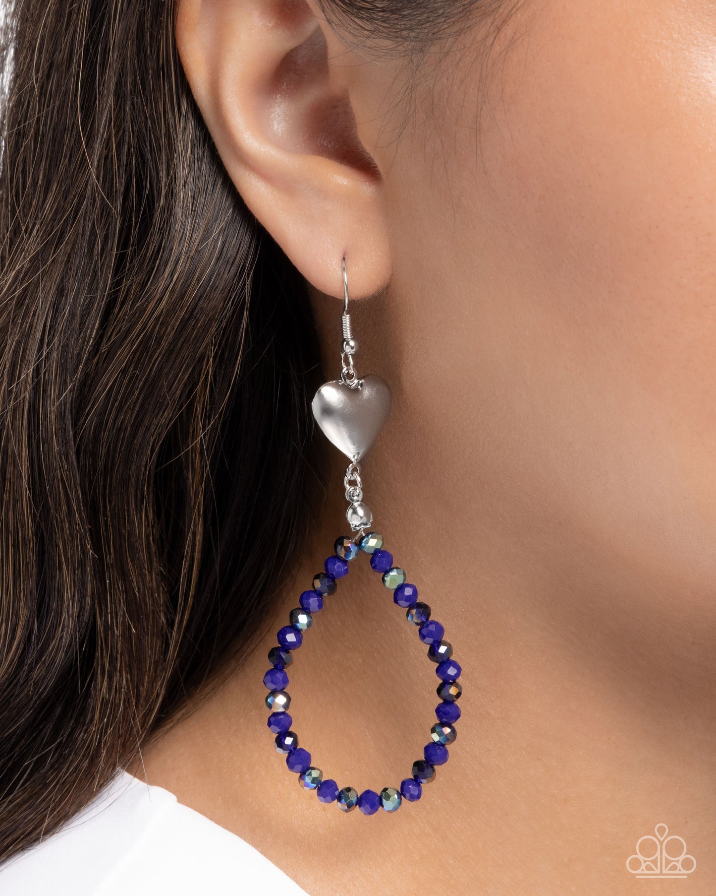 Treasured Teardrops - Blue Paparazzi Earrings