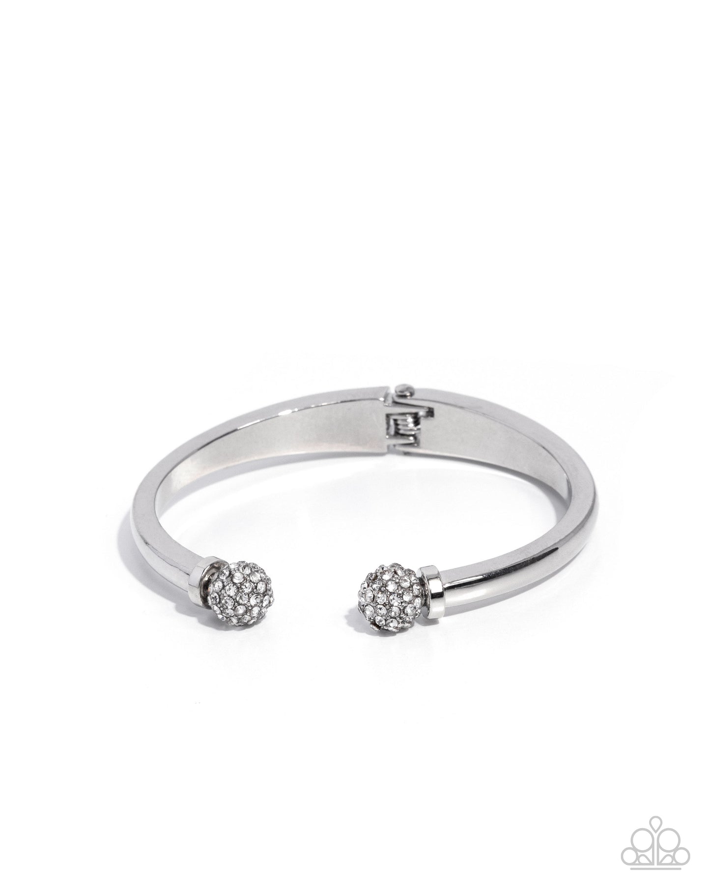 Poetic Pizzazz - White Paparazzi Hinge Bracelet