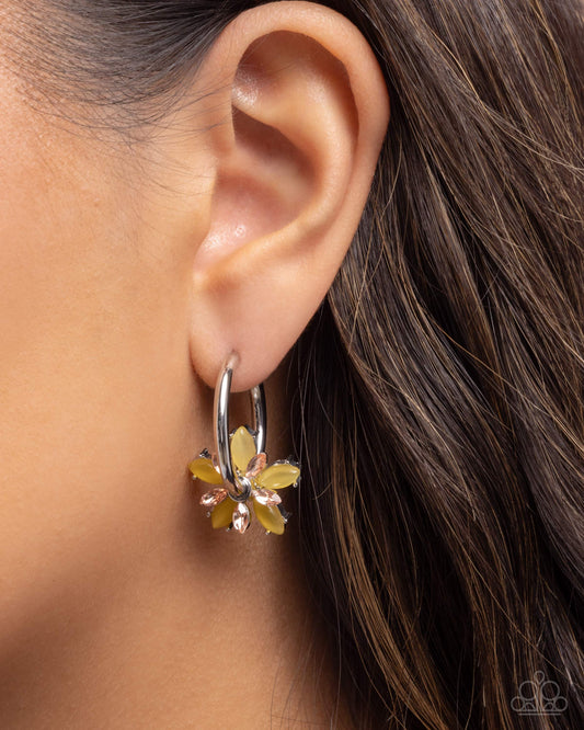 PREORDER ~ Floral Freedom - Multi Paparazzi Cats Eye Hoop Earrings