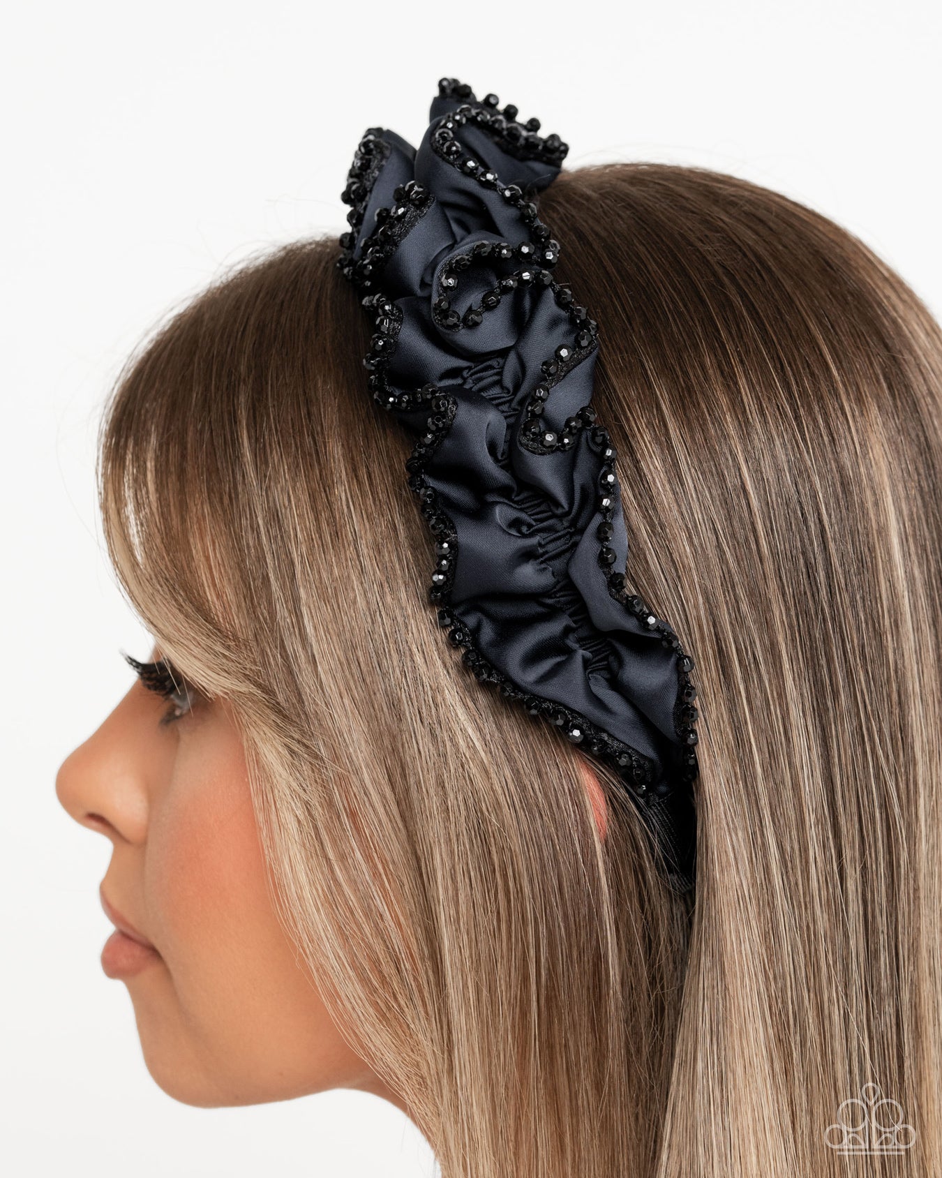 Beaded Broadcast - Blue Paparazzi Headband