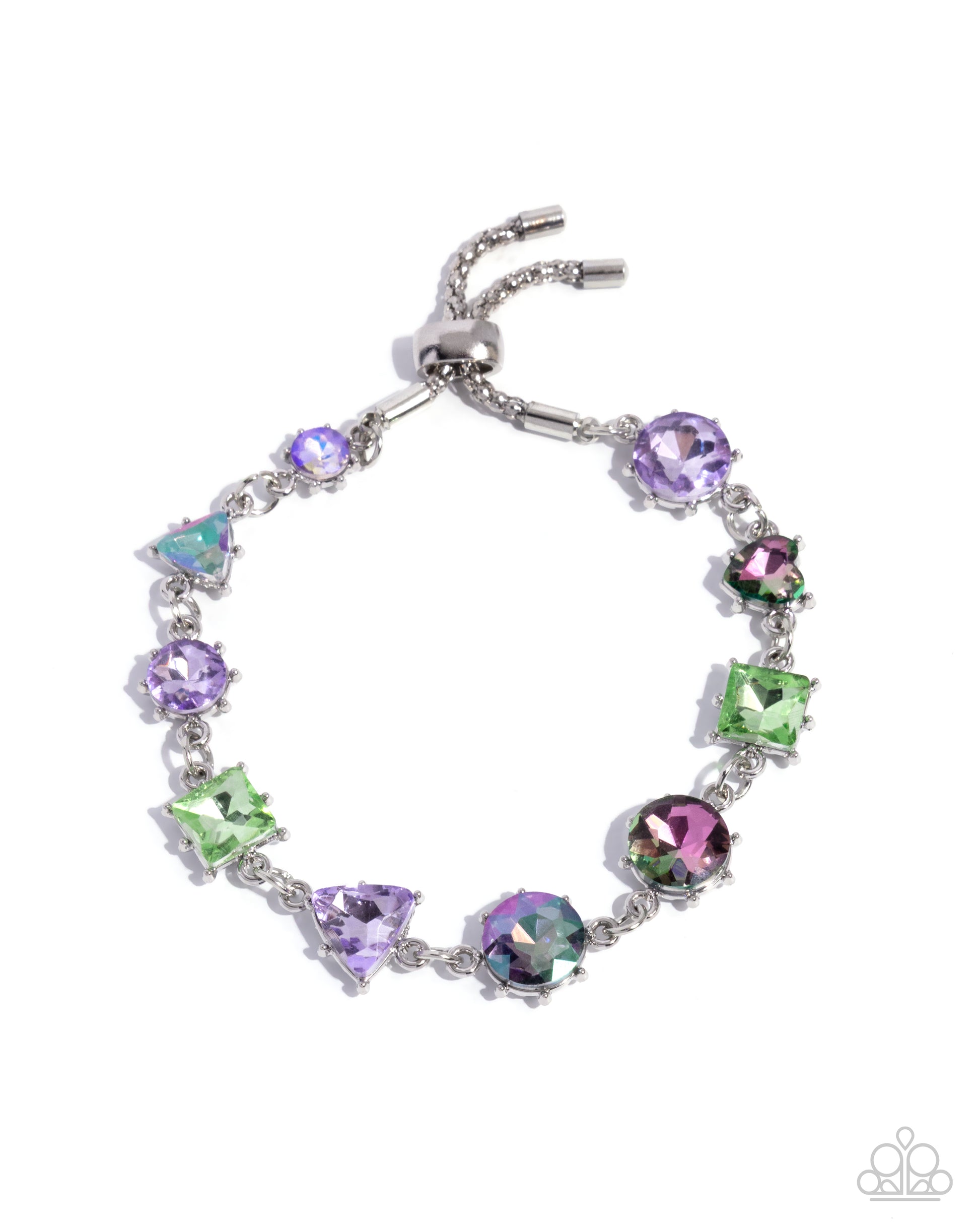 PREORDER ~ Royal Arrangement - Purple Paparazzi Bracelet Accessories,Bracelet,Multicolor,purple,Silver Accents,Sliding Knot Closure