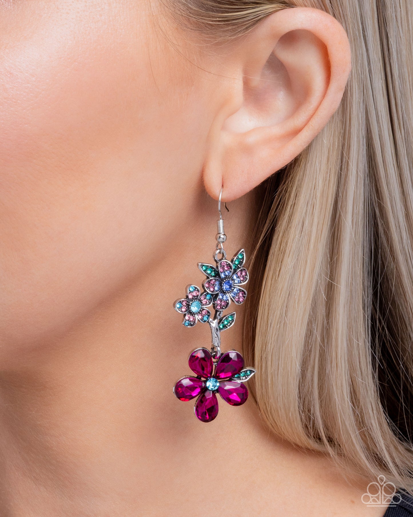 Breathtaking Bloom - Multi Paparazzi Floral Earrings