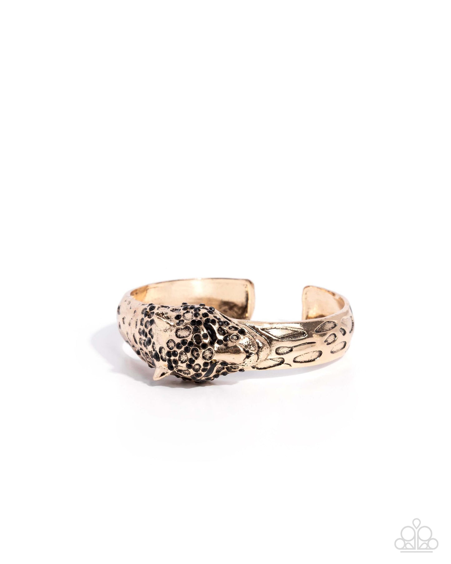 Cheetah Chapter - Gold Paparazzi Cuff Bracelet Accessories,Animal Lovers,Bracelet,Cuff,Gold