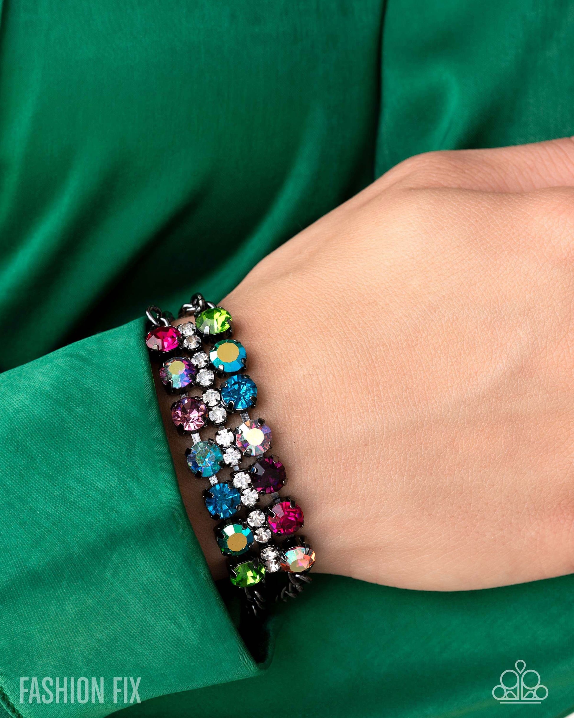 Loud Legacy - Multi Paparazzi Bracelet Accessories,Black,Bracelet,Gunmetal,Iridescence,Multicolor