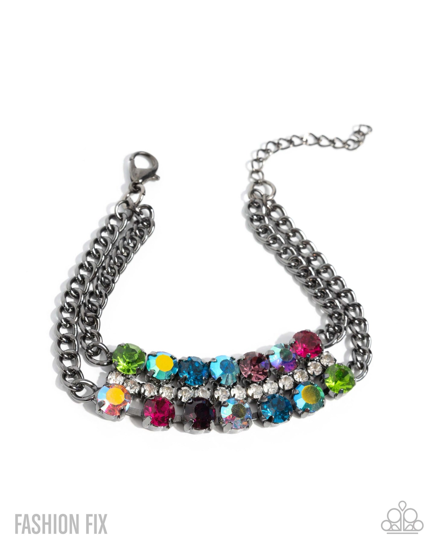 Loud Legacy - Multi Paparazzi Bracelet Accessories,Black,Bracelet,Gunmetal,Iridescence,Multicolor