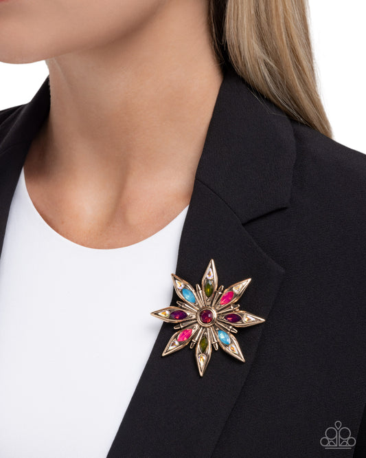 PREORDER ~ Slow Shimmer - Multi Paparazzi Brooch