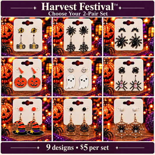 Harvest Festival™ 2-Pair Halloween Earring Sets