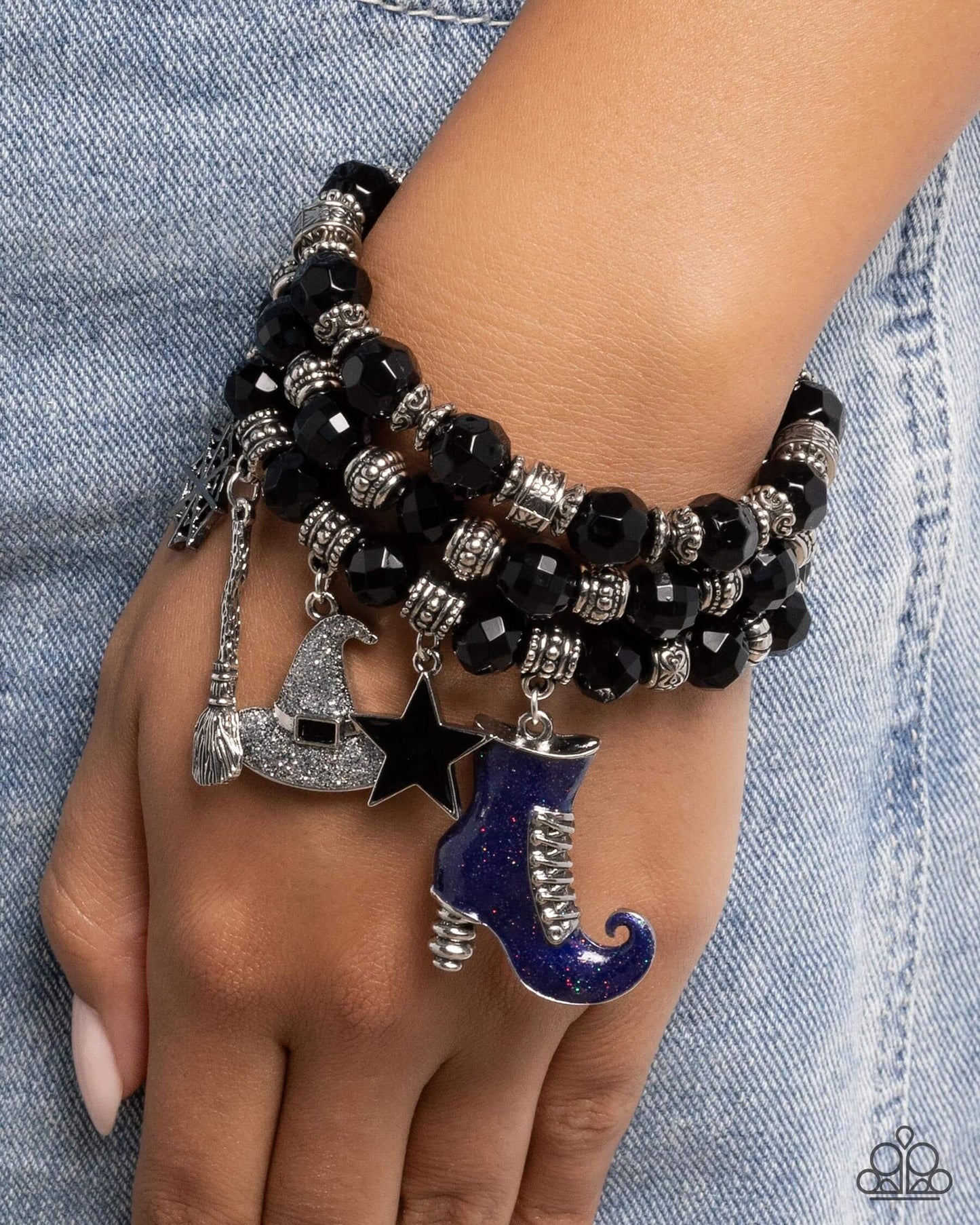 Witchs Night Out - Multi Paparazzi Halloween Bracelet Accessories,Black,Bracelet,Charms,Stretchy