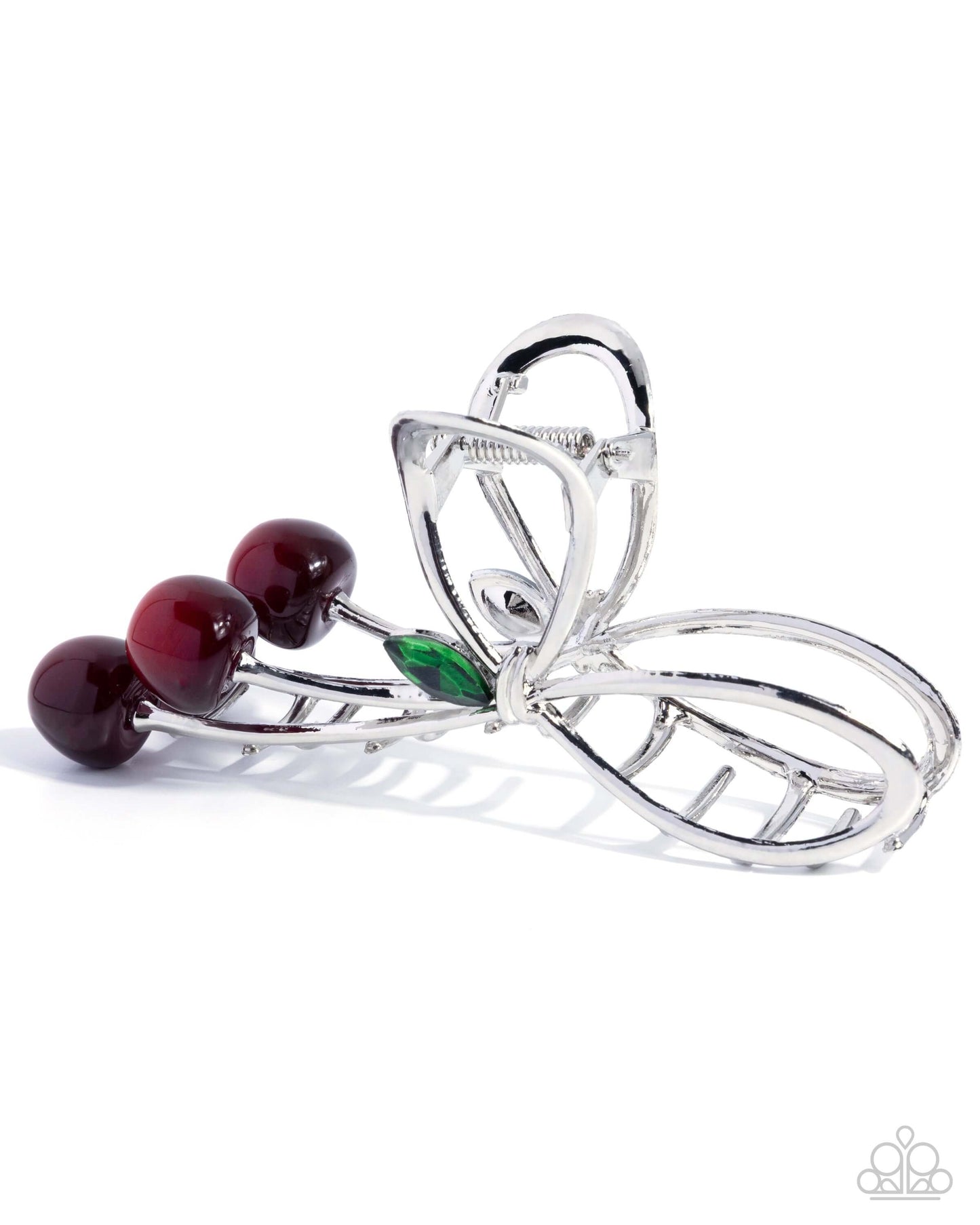 Ripe Cherries - Red Paparazzi Hair Clip Accessories,Bow,Hair Clips,New Arrival,Red