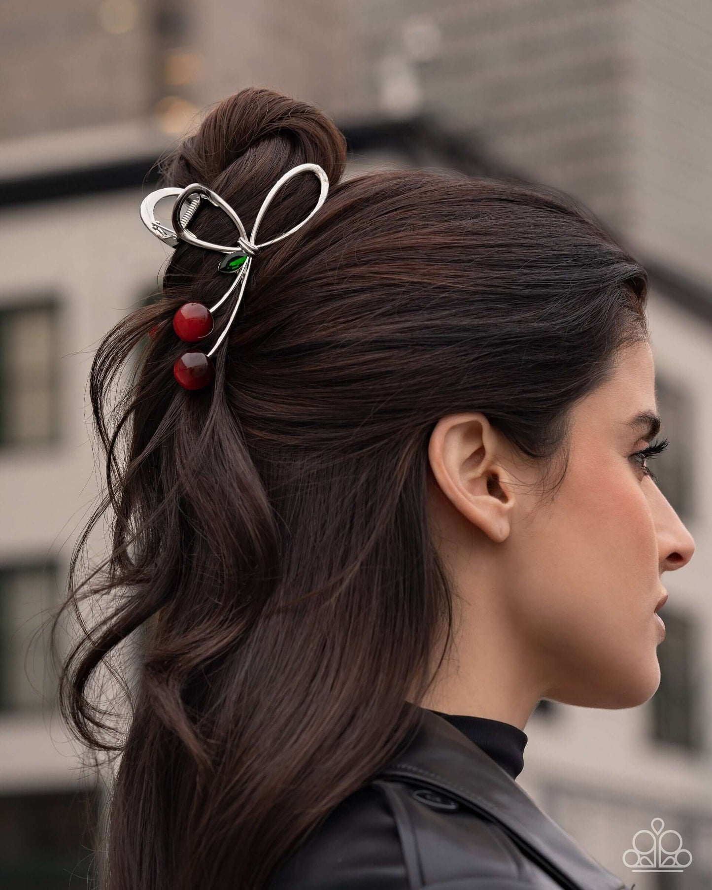 Ripe Cherries - Red Paparazzi Hair Clip Accessories,Bow,Hair Clips,New Arrival,Red