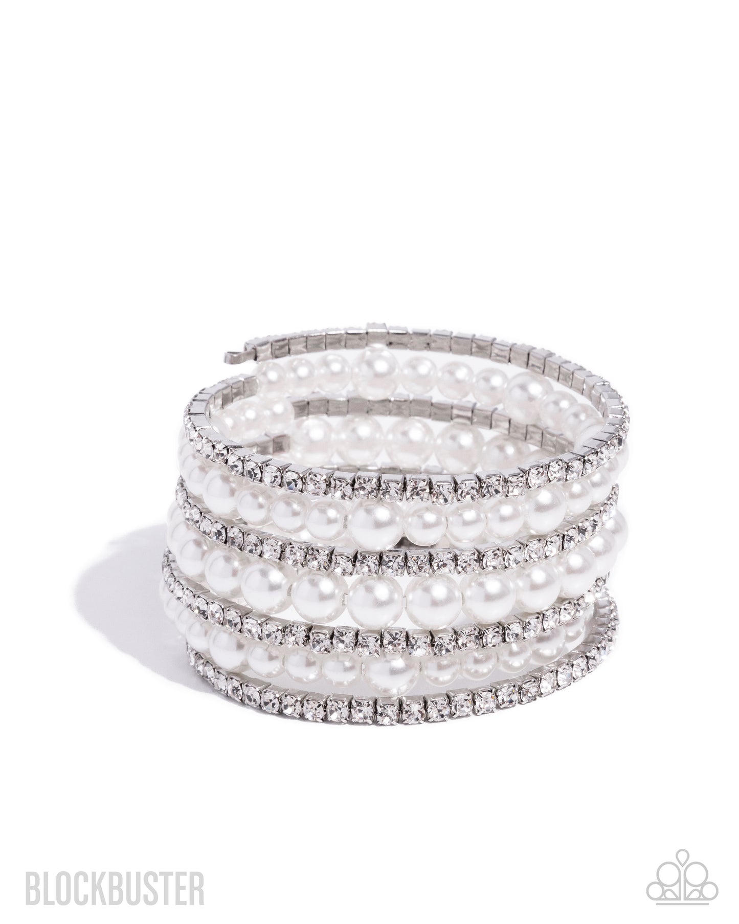 Finalized Flair - White Blockbuster Paparazzi Coil Bracelet