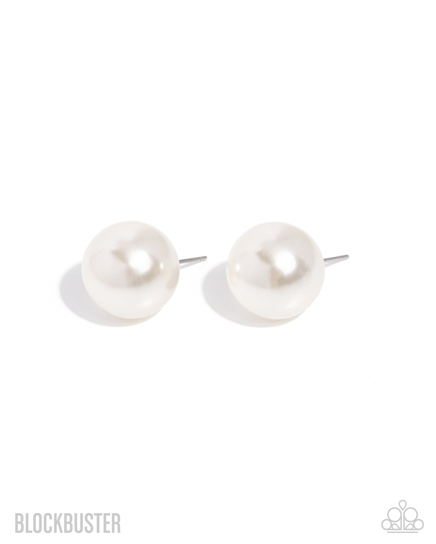 Preppy Princess - White Blockbuster Paparazzi Post Pearl Earrings