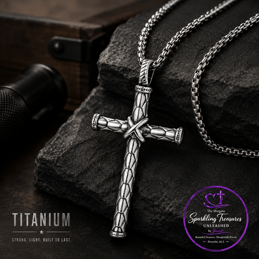 Strength Forged Stainless Steel Cross Necklace