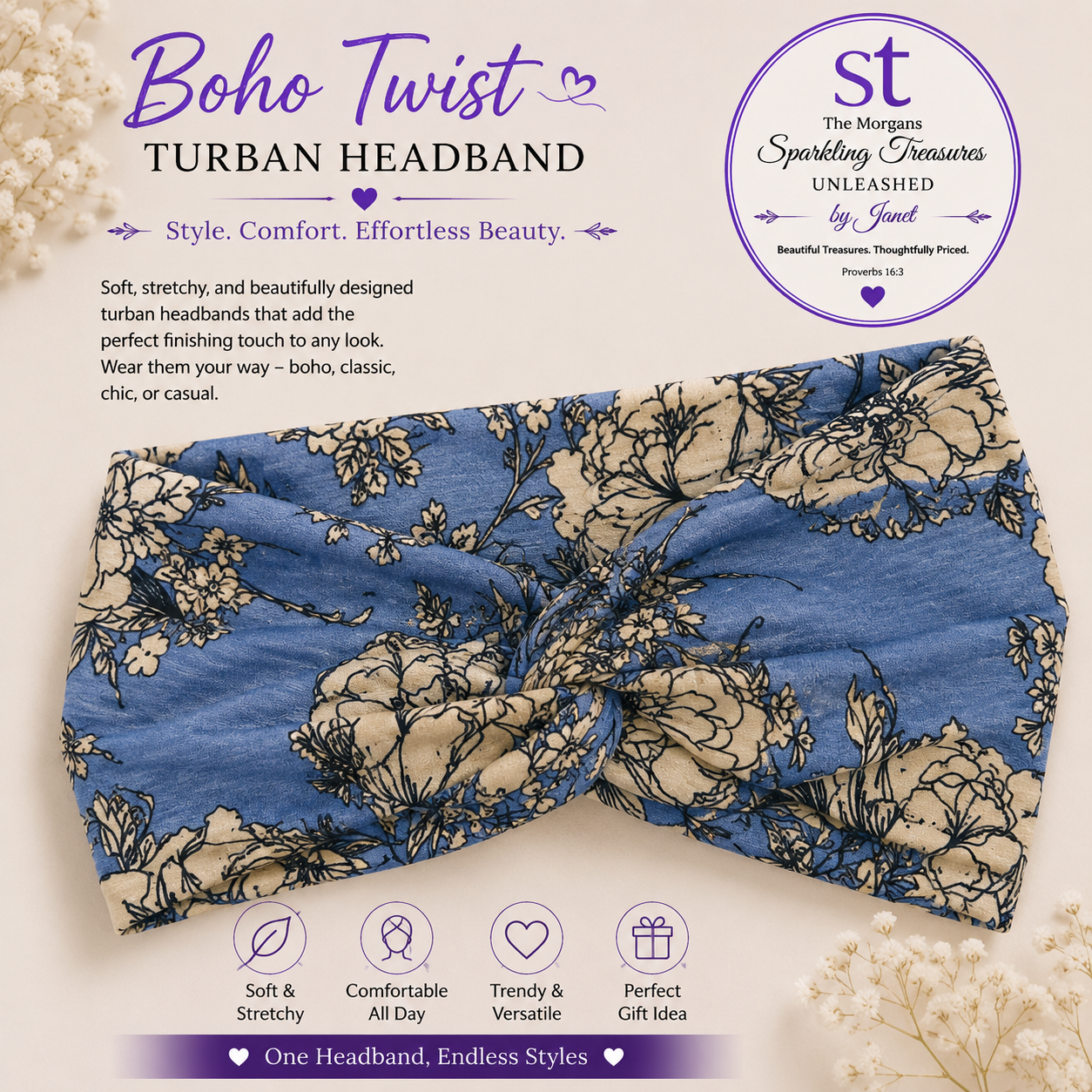 Blush Bloom™ Turban Headbands