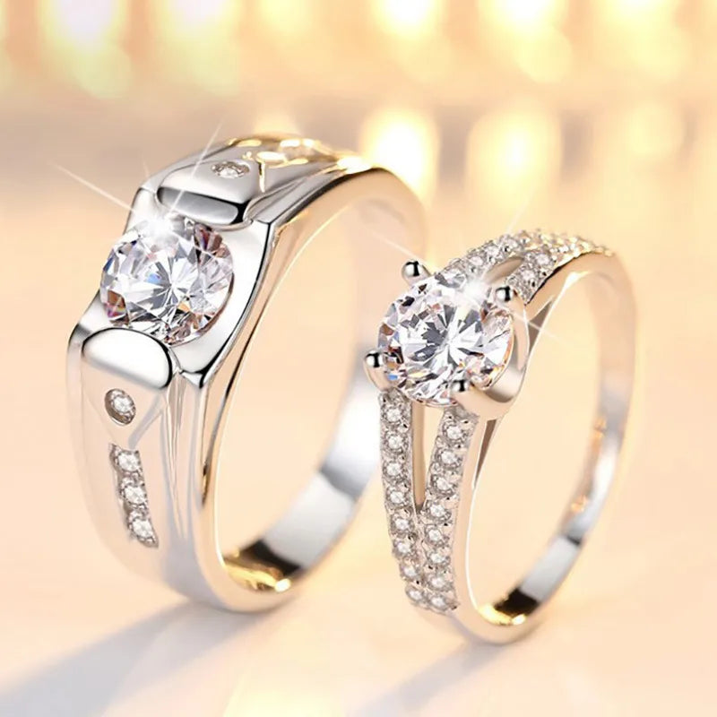 Crowned in Love™ Couple Zircon Rings