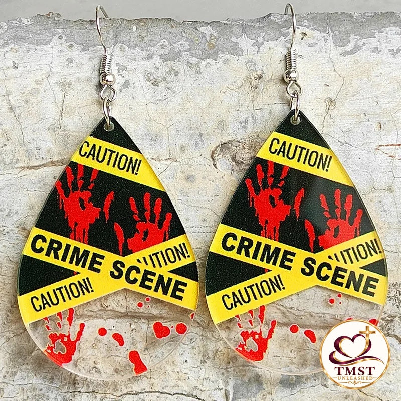 Caught Red-Handed™ Crime Scene Earrings product photo