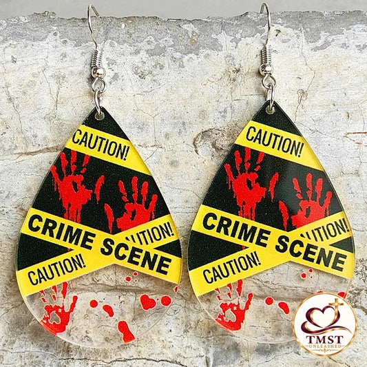 Caught Red-Handed™ Crime Scene Earrings product photo