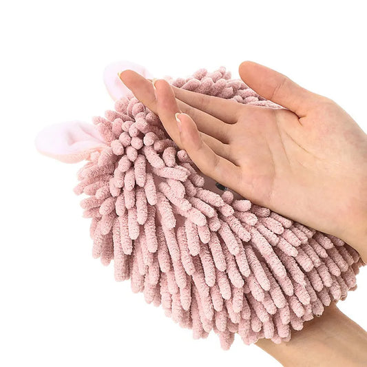 Rosy Dust Bunny™ Chenille Hand Towel