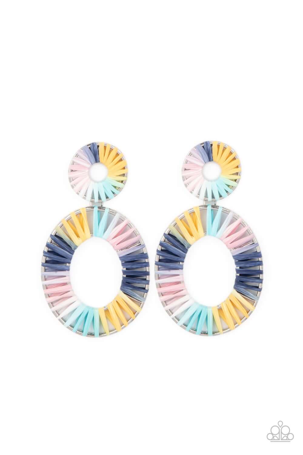 Foxy Flamenco - Multi Post Style Earring Paparazzi $5 Jewelry with Janet Morgan Earrings