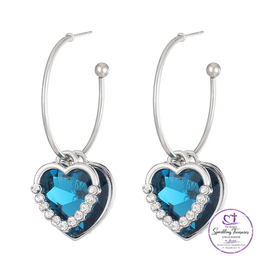 Blue Heart Whispers™ Dangle Earrings