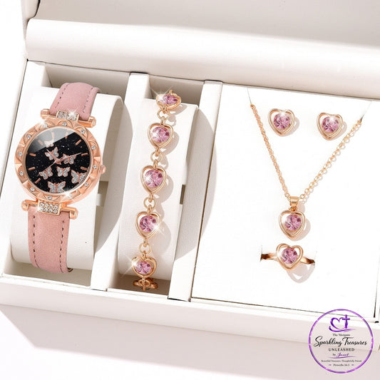 Blushing Sparkle™ Watch & Jewelry Set
