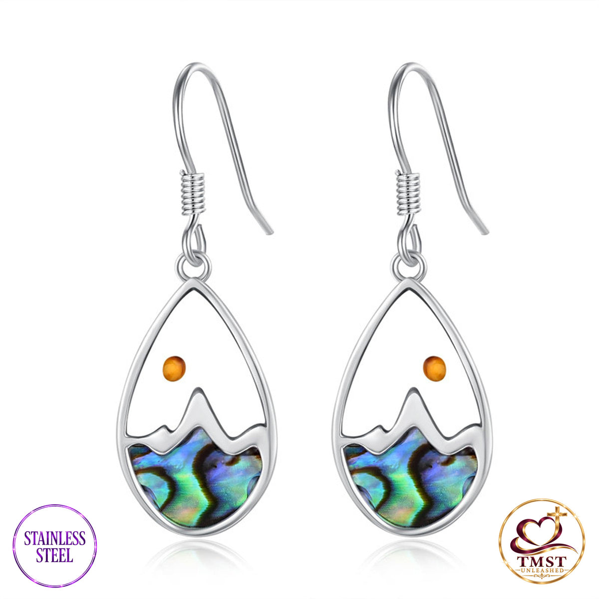 Faith Moves Mountains drop earrings product photo