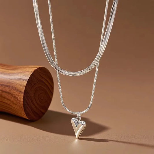 Heart in Motion™ Layered Stainless Steel Necklace